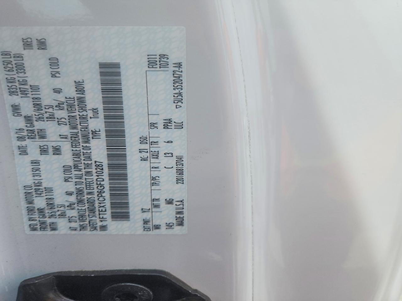 2016 FORD F150 SUPER CAB photo 32