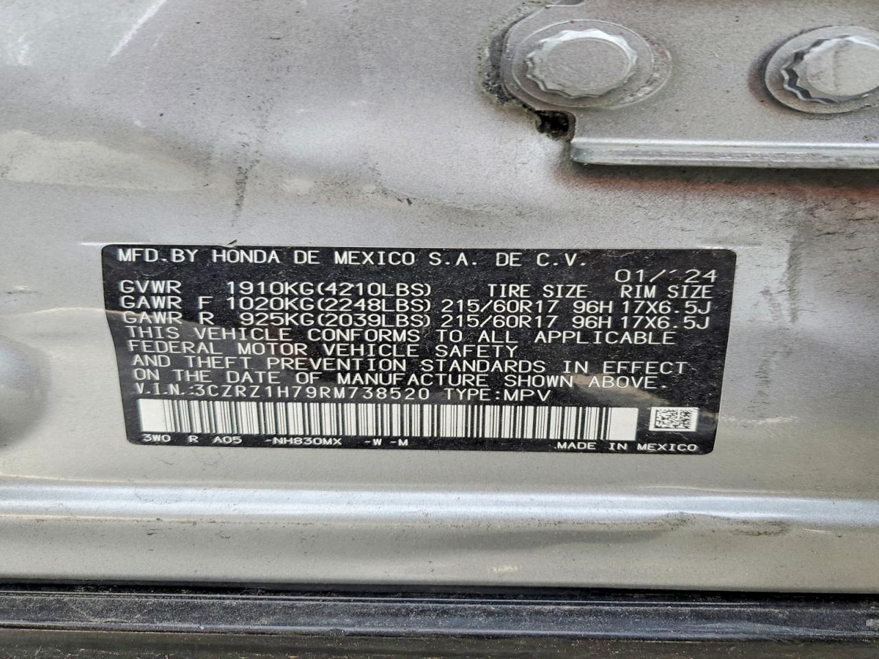 2024 HONDA HR-V EXL photo 14