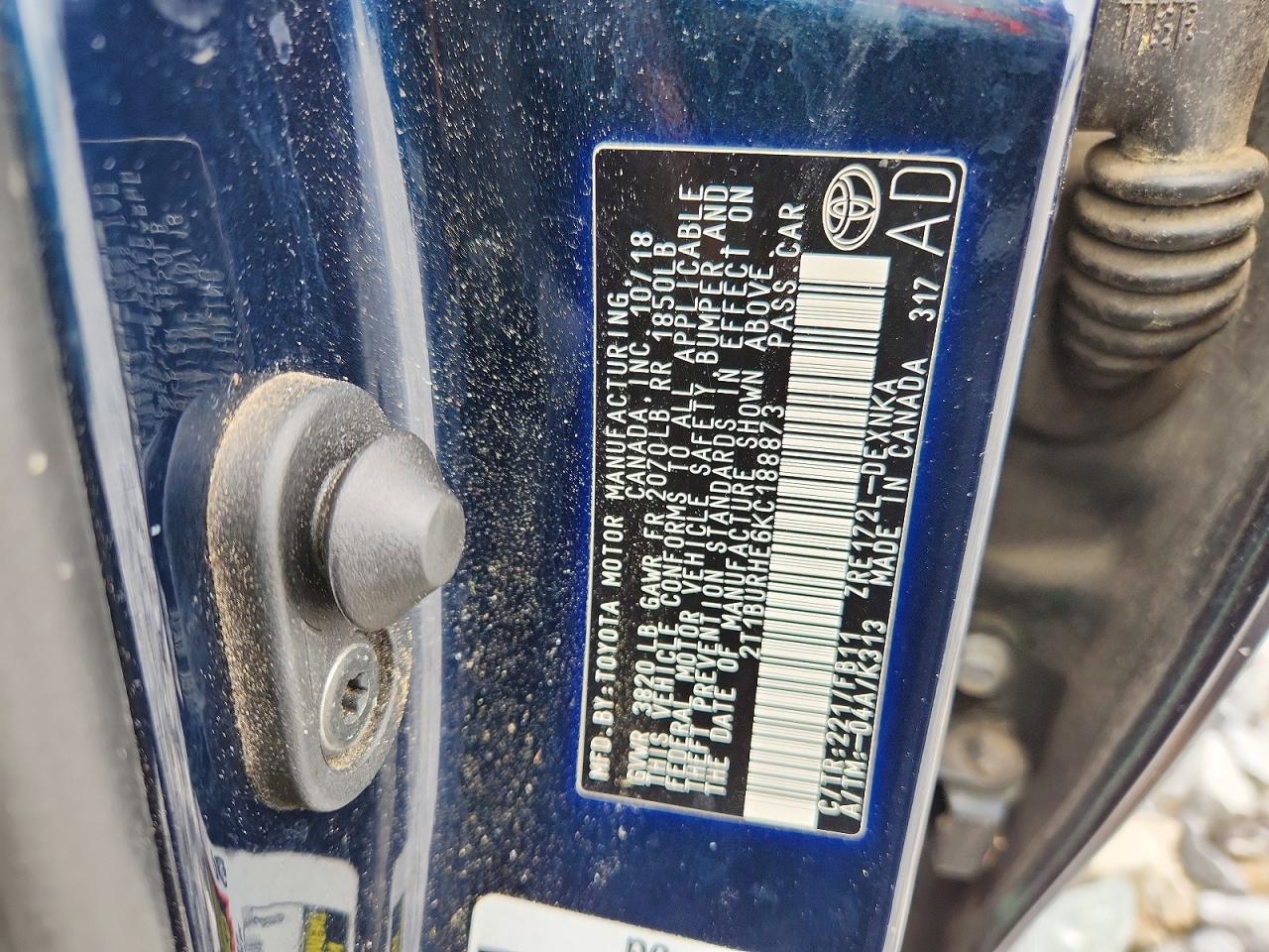 2019 TOYOTA COROLLA LE photo 37