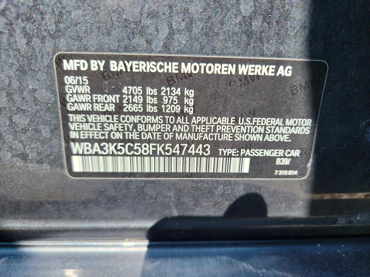 2015 BMW 328 D XDRIVE photo 23