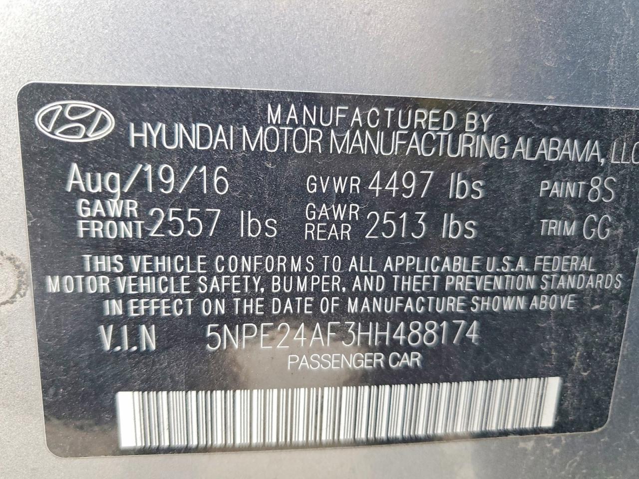 2017 HYUNDAI SONATA SE photo 23