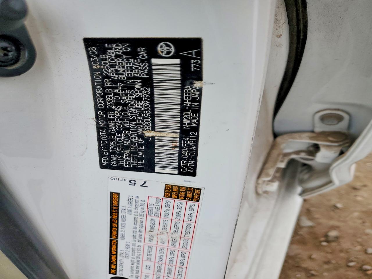 2008 TOYOTA PRIUS BASE photo 23