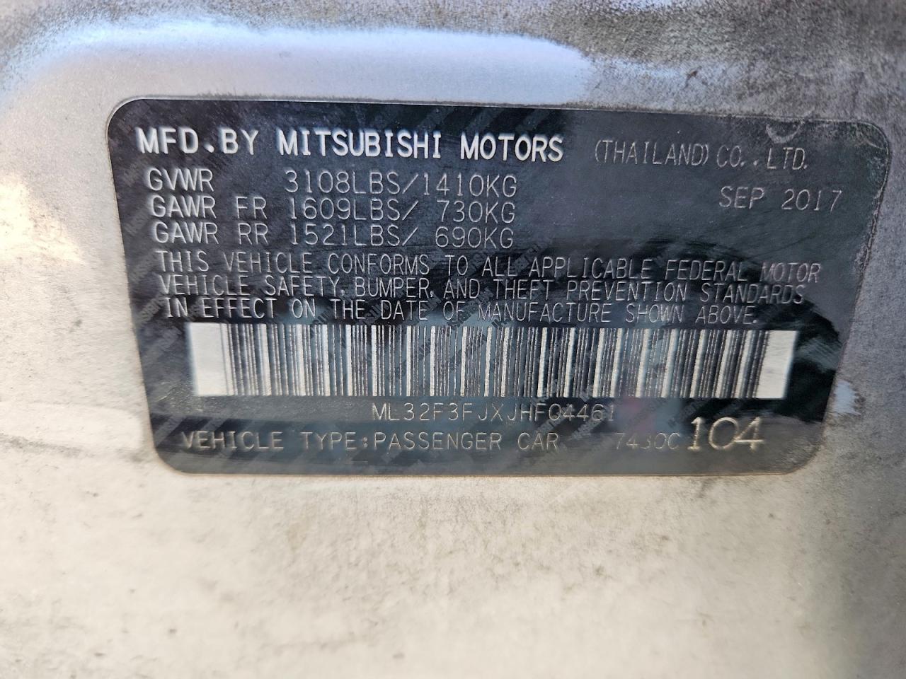 2018 MITSUBISHI MIRAGE G4 ES photo 13