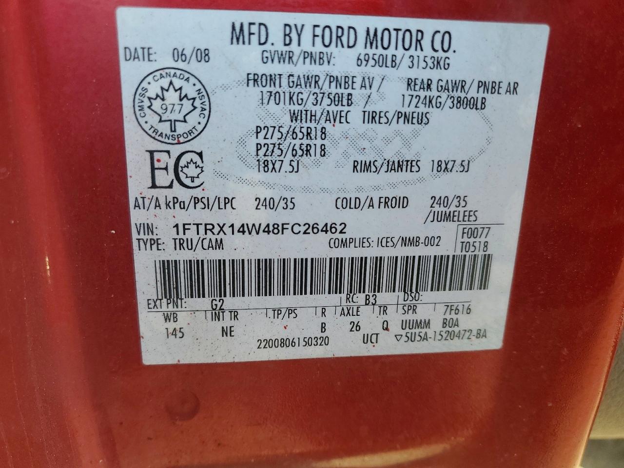 2008 FORD F150 photo 23
