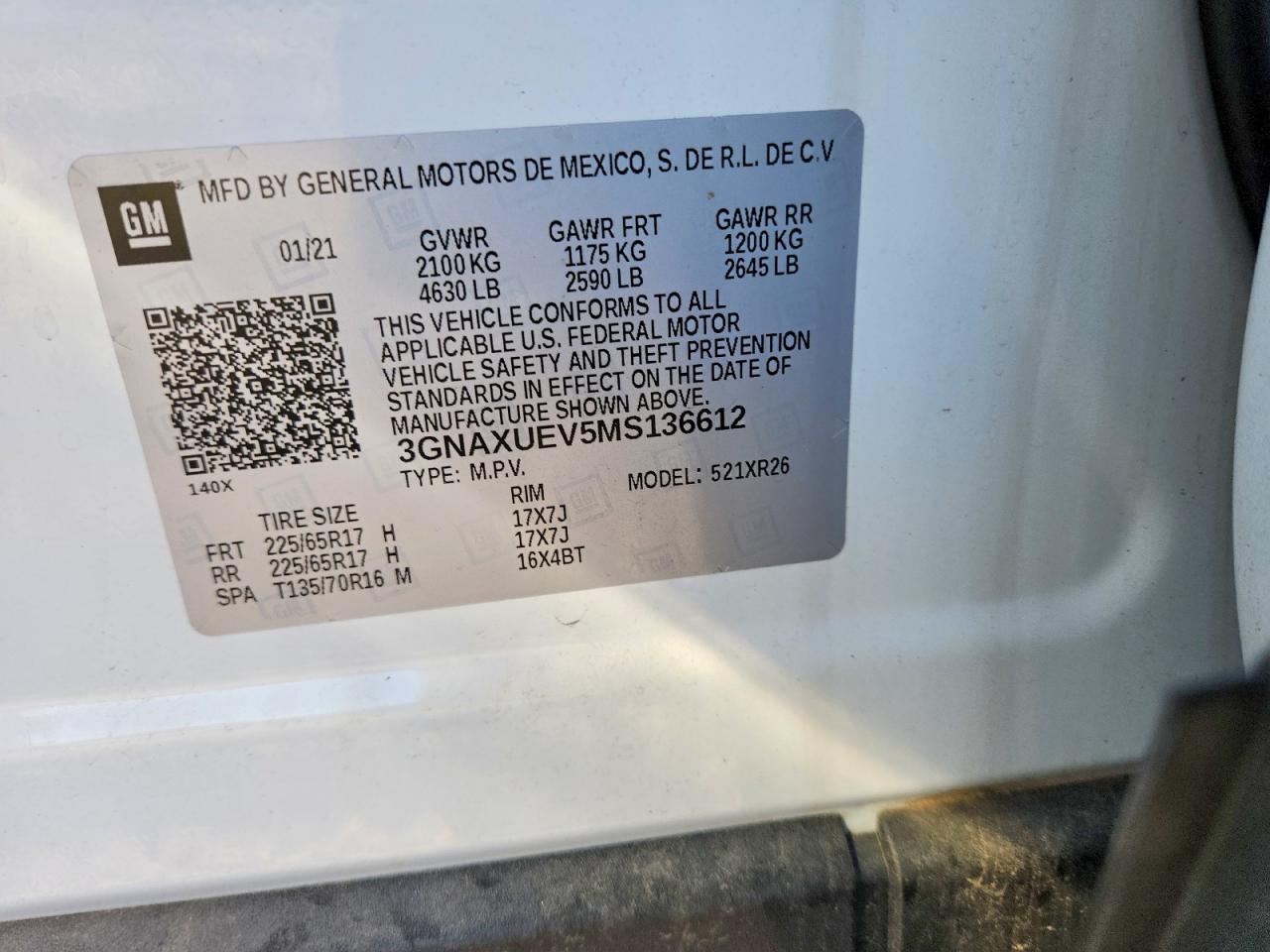 2021 CHEVROLET EQUINOX LT photo 37