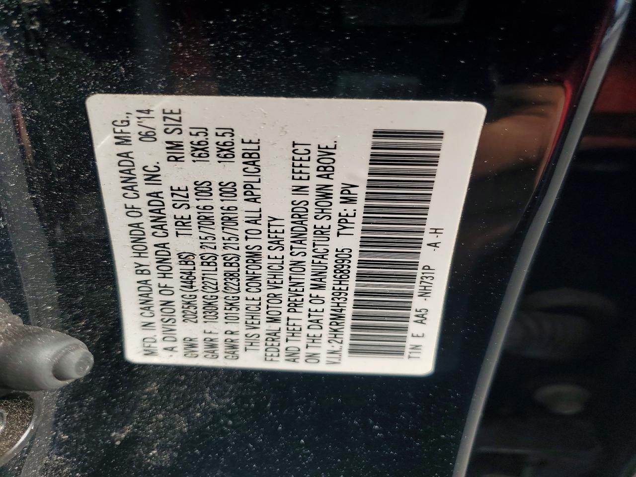 2014 HONDA CR-V LX photo 13