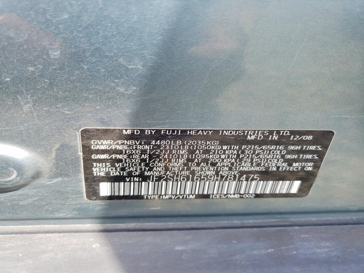 2009 SUBARU FORESTER 2.5X photo 27