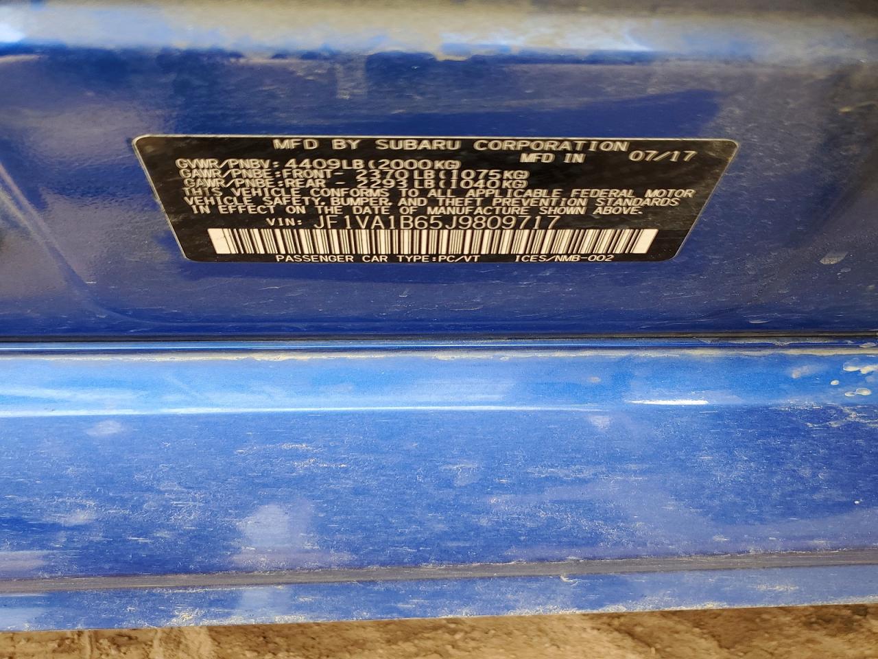 2018 SUBARU WRX photo 23