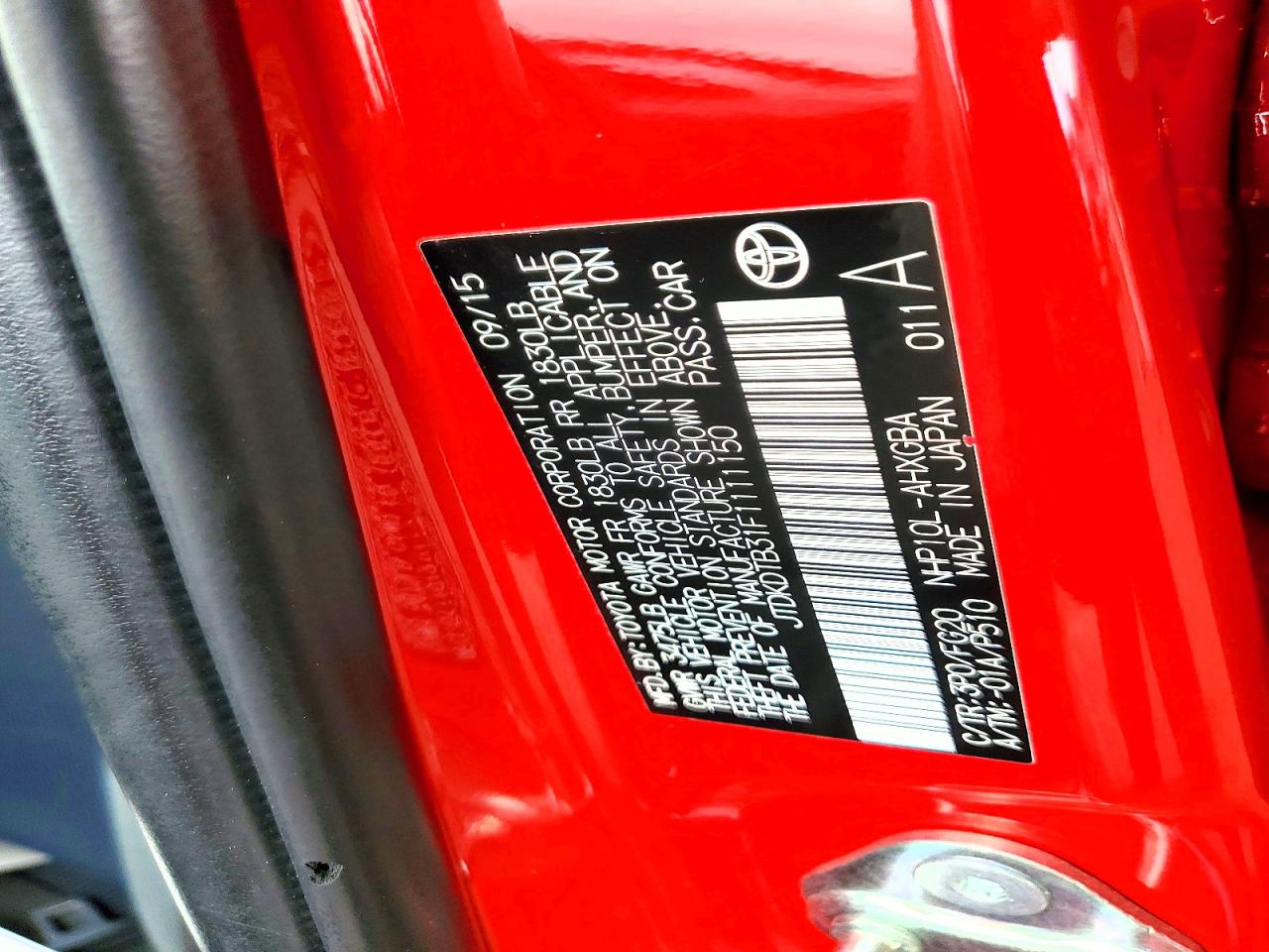 2015 TOYT PRIUS photo 23