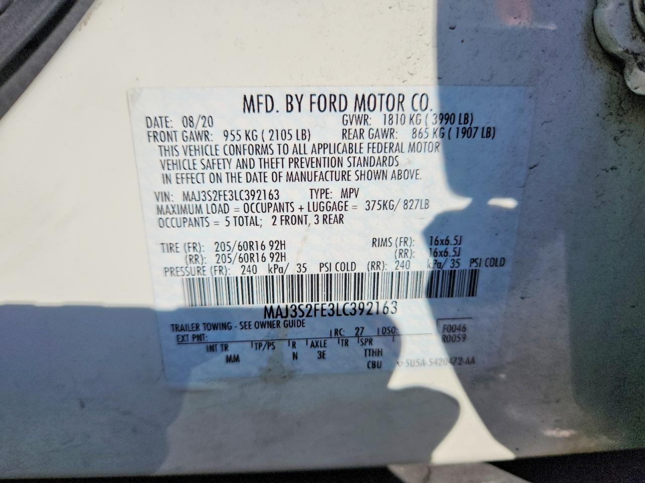 2020 FORD ECOSPORT S photo 25