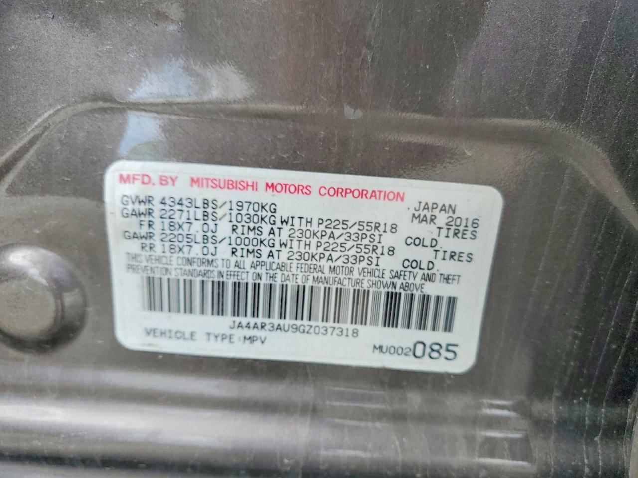 2016 MITSUBISHI OUTLANDER SPORT ES photo 13