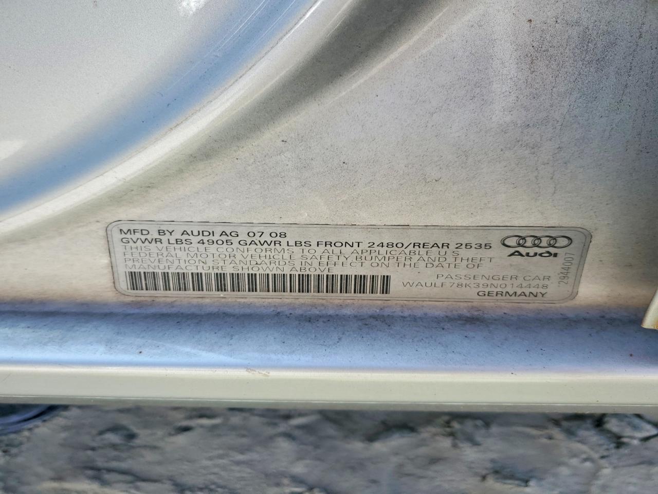 2009 AUDI A4 2.0T QUATTRO photo 23