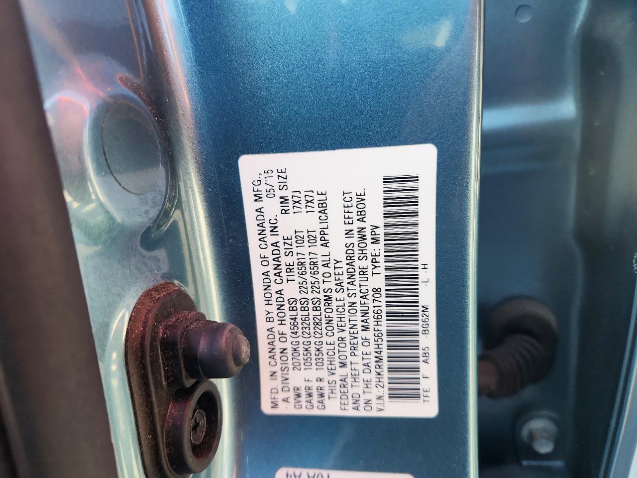 2015 HONDA CR-V EX photo 25