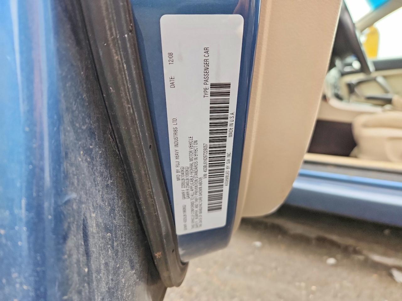 2009 SUBARU LEGACY 2.5I photo 12