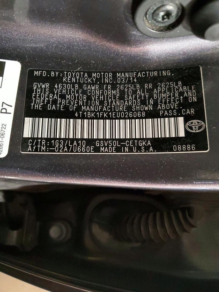 2014 TOYOTA CAMRY XLE V6 photo 25