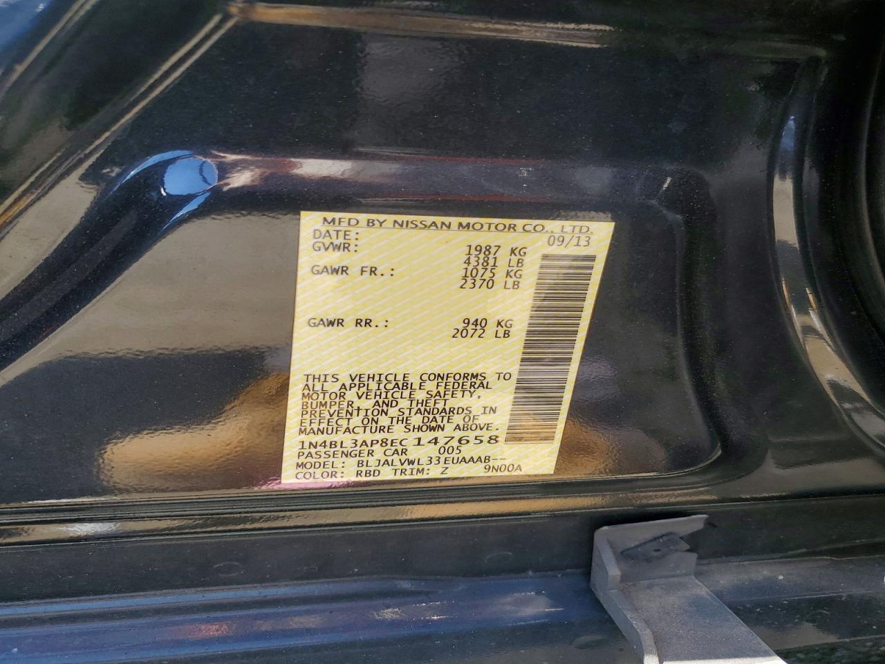 2014 NISSAN ALTIMA 3.5 SL photo 23