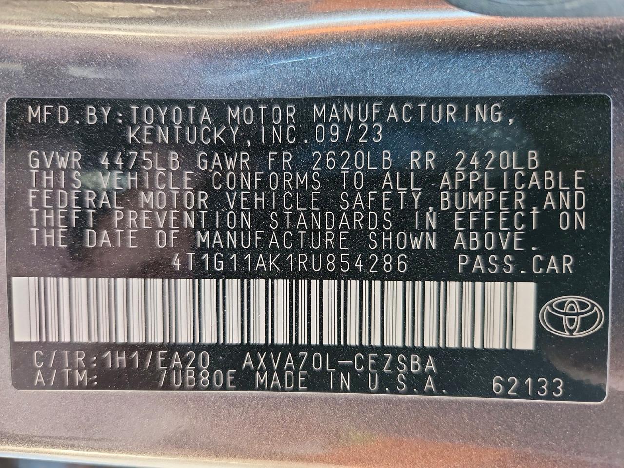 2024 TOYOTA CAMRY SE photo 23
