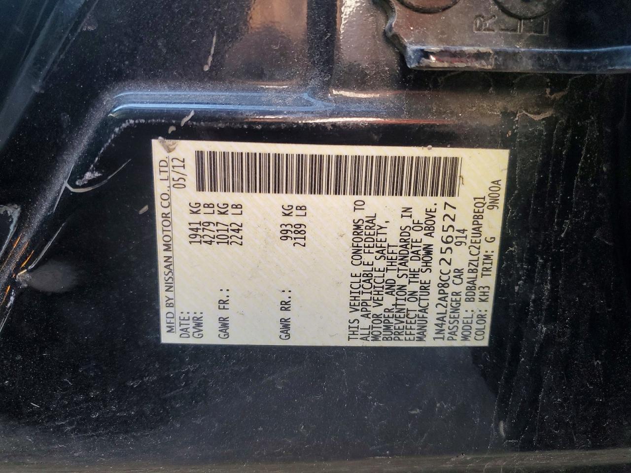 2012 NISSAN ALTIMA 2.5 photo 23
