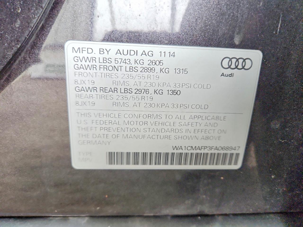 2015 AUDI Q5 TDI PREMIUM PLUS photo 37