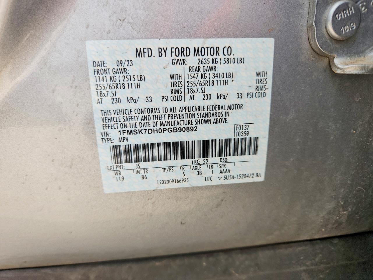 2023 FORD EXPLORER XLT photo 37