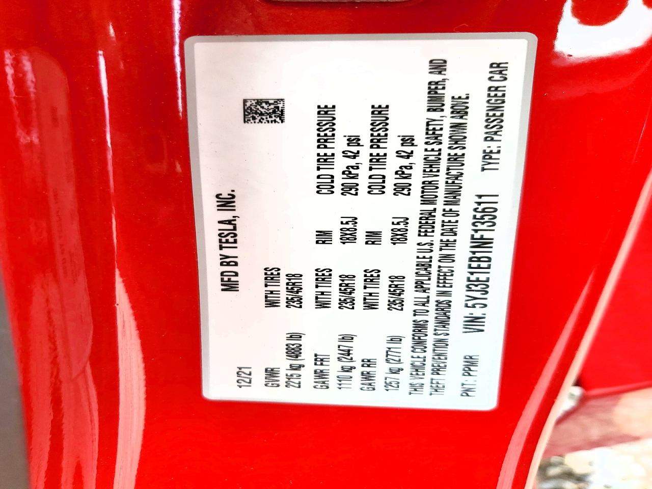 2022 TESLA MODEL 3 photo 25