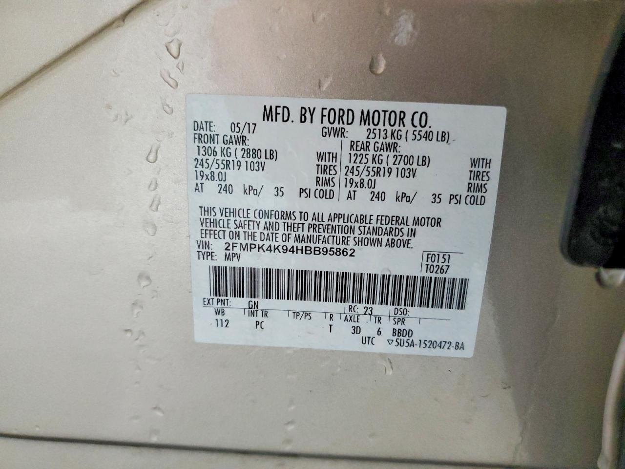 2017 FORD EDGE TITANIUM photo 25