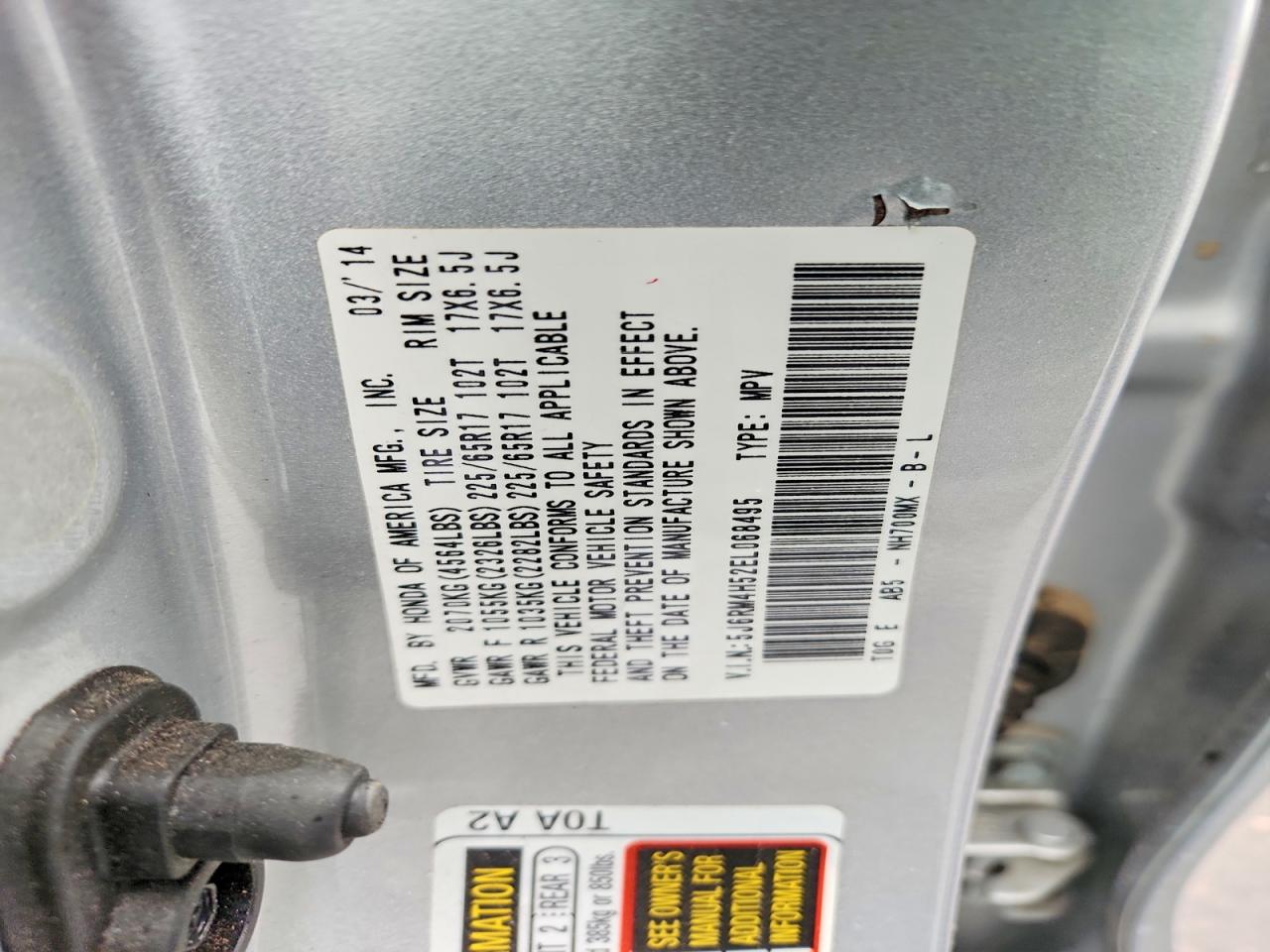 2014 HONDA CR-V EX photo 27