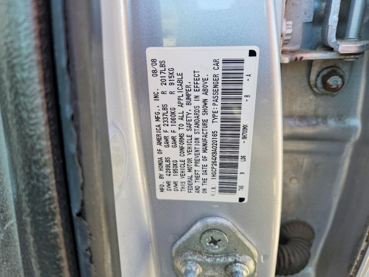 2009 HONDA ACCORD LXP photo 23