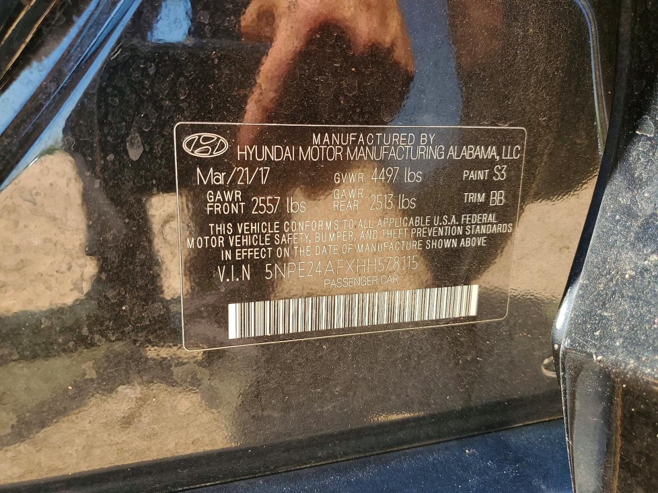 2017 HYUNDAI SONATA SE photo 13