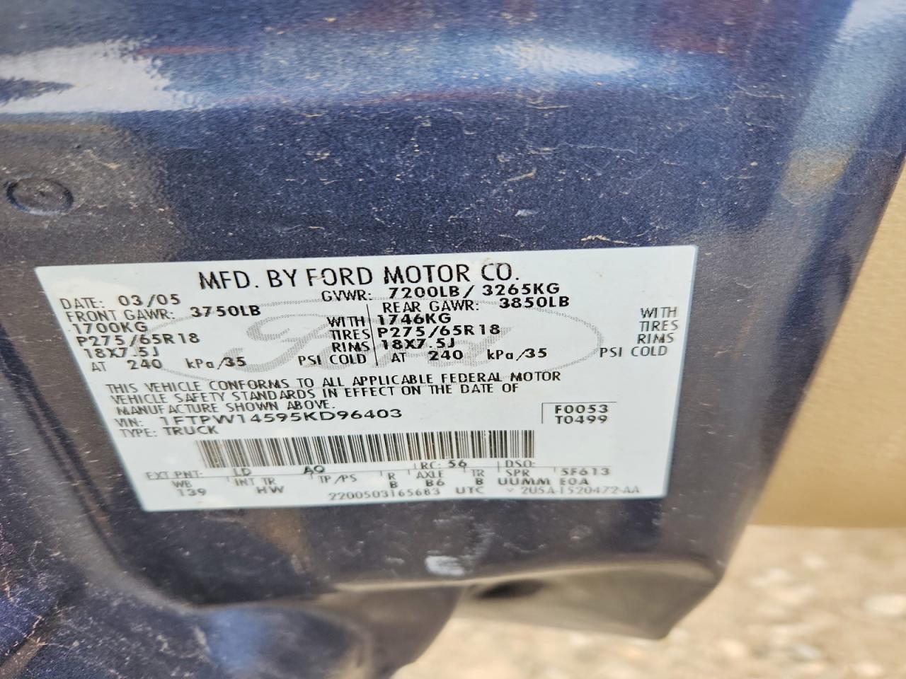 2005 FORD F150 photo 23