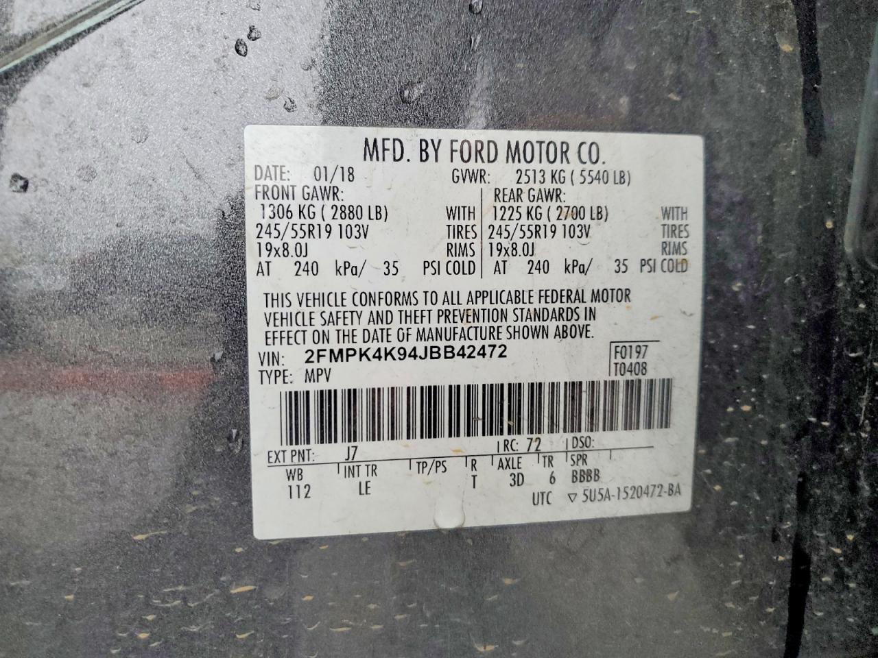 2018 FORD EDGE TITANIUM photo 40