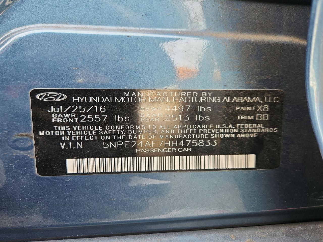 2017 HYUNDAI SONATA SE photo 34