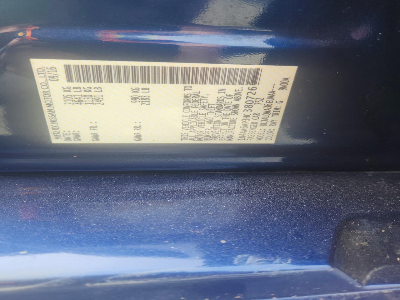 2017 NISSAN MAXIMA 3.5 S photo 37