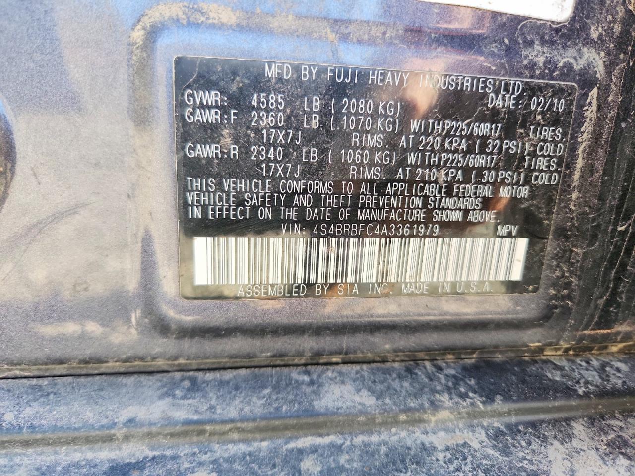2010 SUBARU OUTBACK 2.5I PREMIUM photo 13