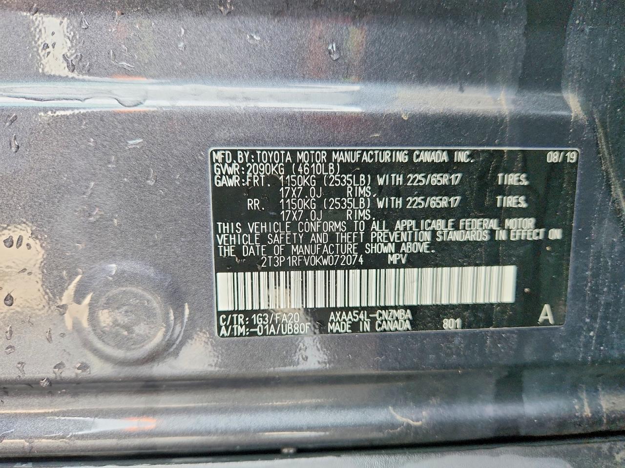 2019 TOYOTA RAV4 XLE photo 25