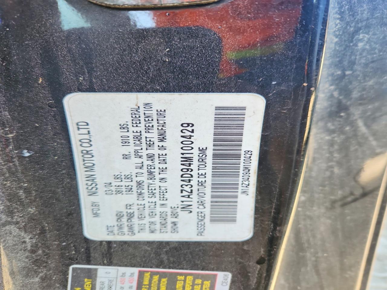 2004 NISSAN 350Z COUPE photo 23