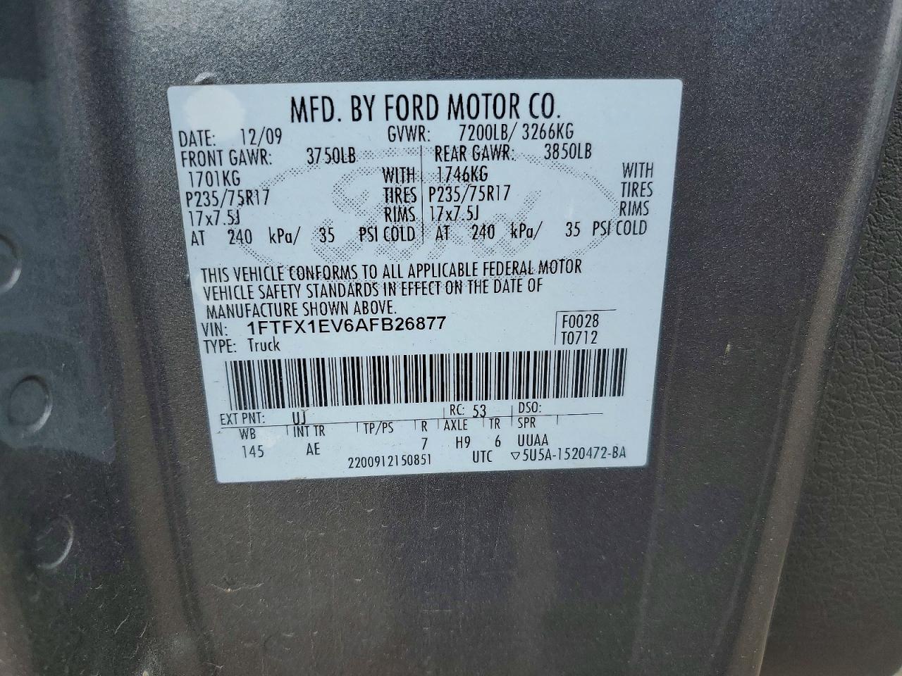 2010 FORD F150 SUPER CAB photo 23