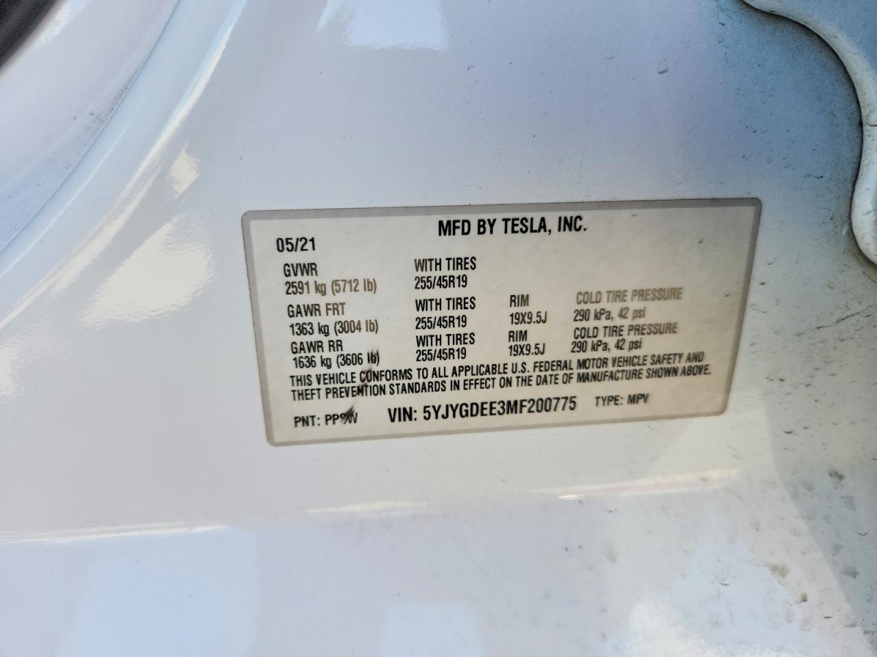 2021 TESLA MODEL Y photo 37