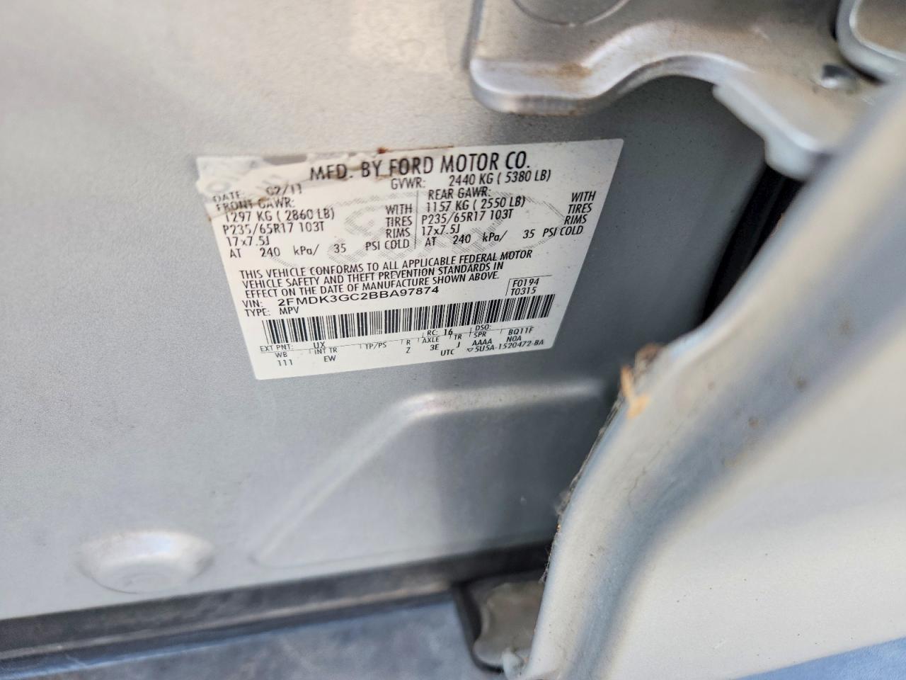 2011 FORD EDGE SE photo 25