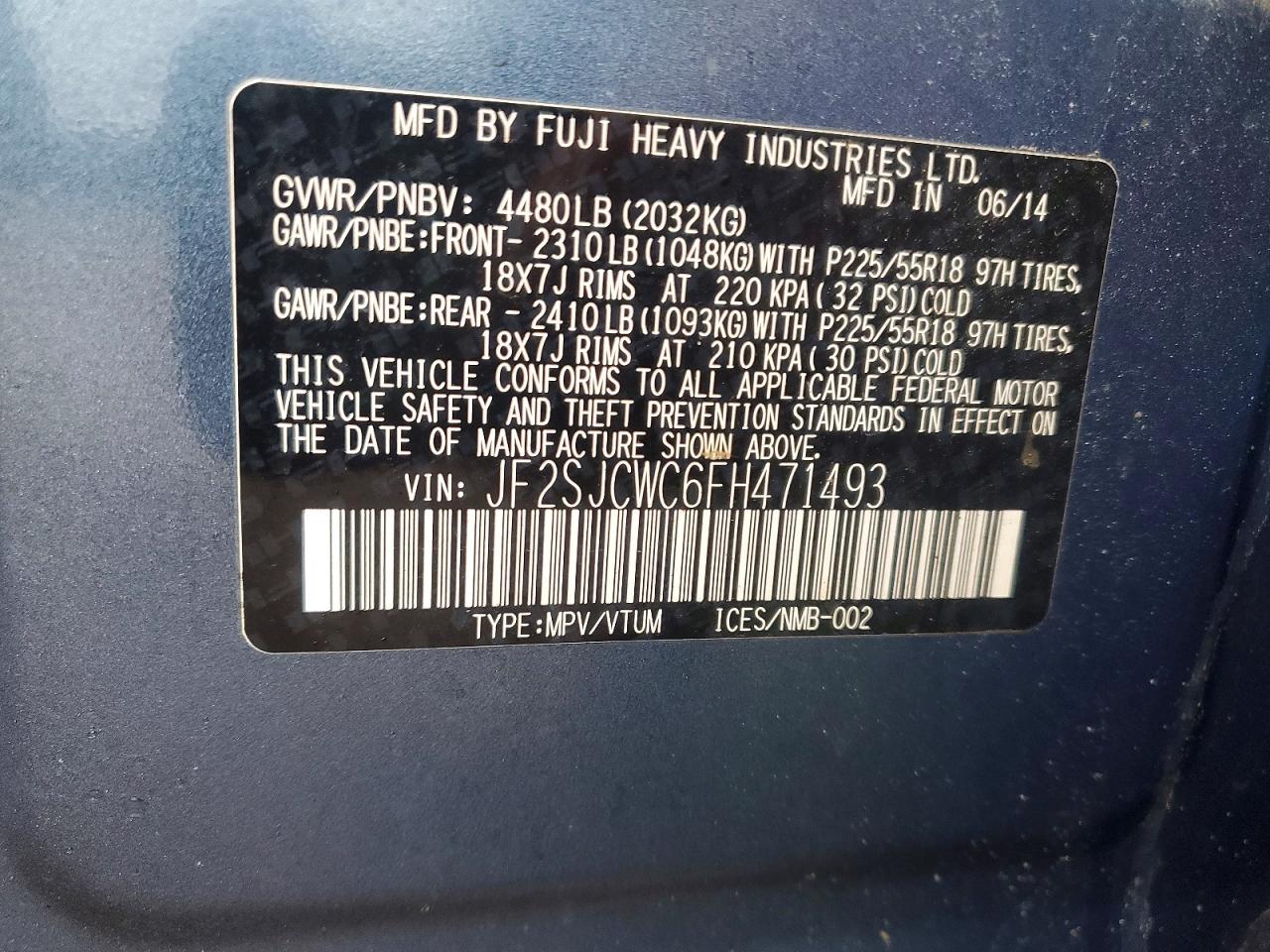 2015 SUBARU FORESTER 2.5I TOURING photo 27