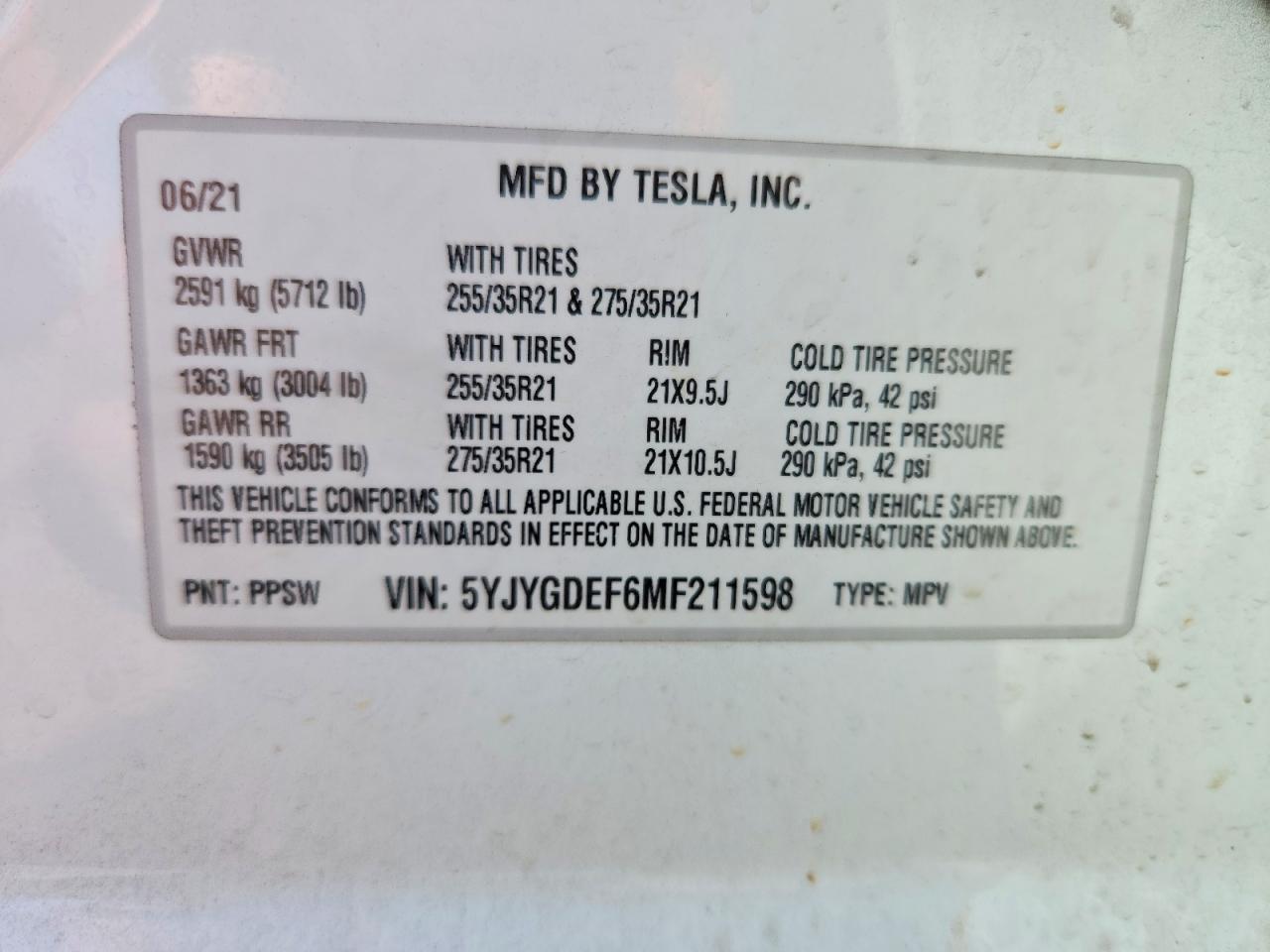 2021 TESLA MODEL Y photo 25