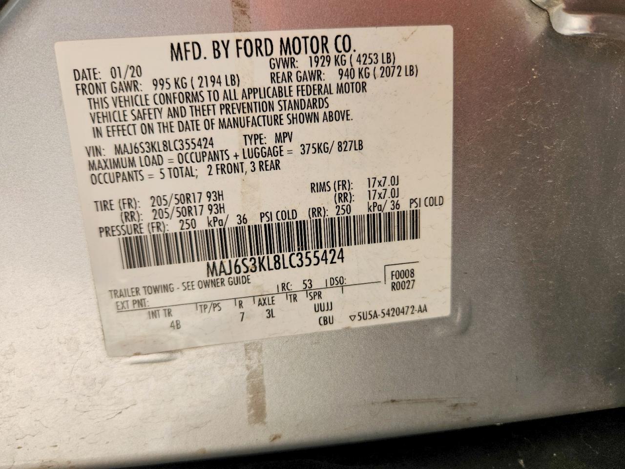 2020 FORD ECOSPORT TITANIUM photo 25