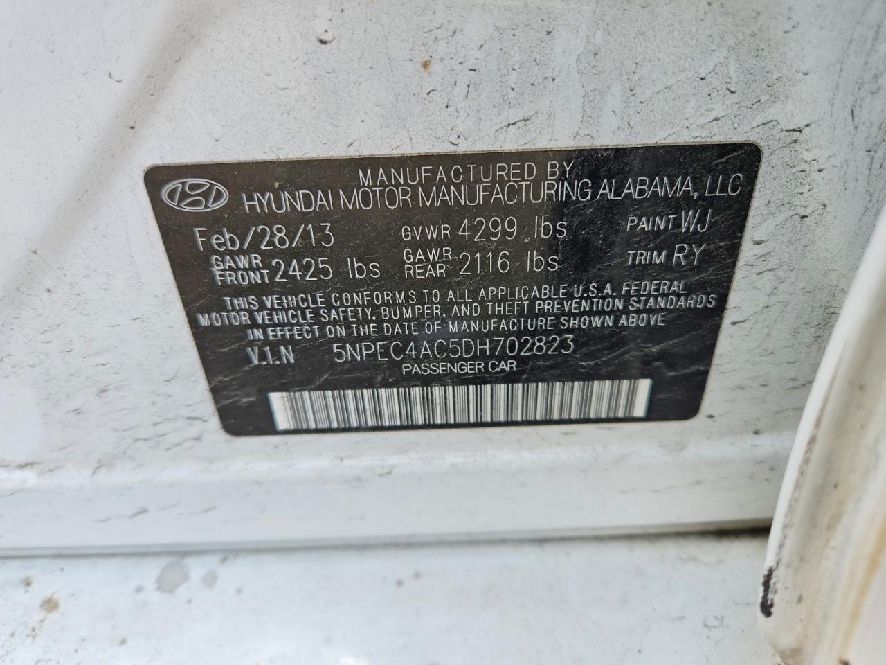 2013 HYUNDAI SONATA SE photo 34
