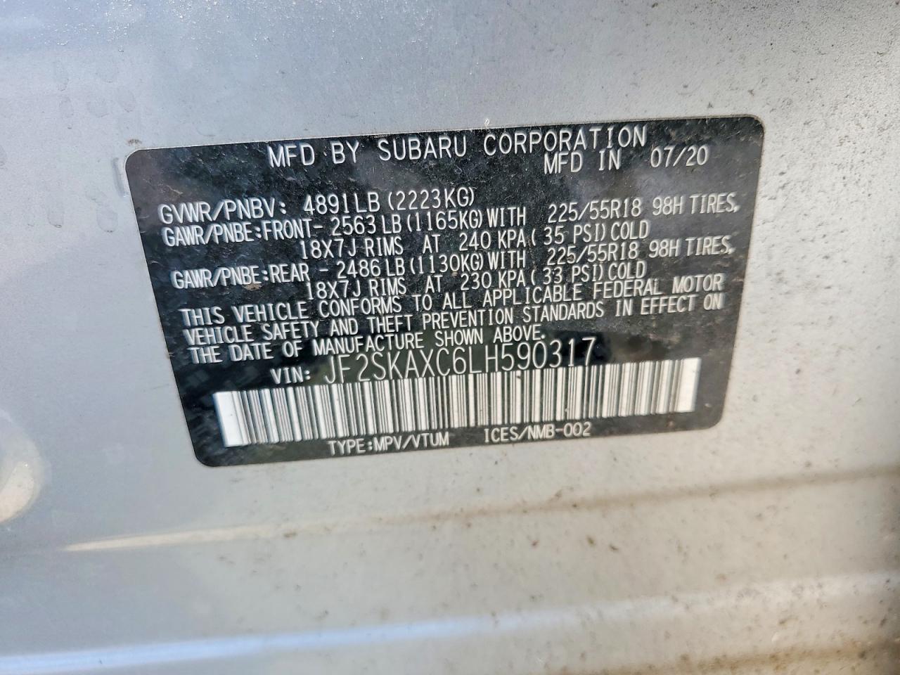 2020 SUBARU FORESTER TOURING photo 13