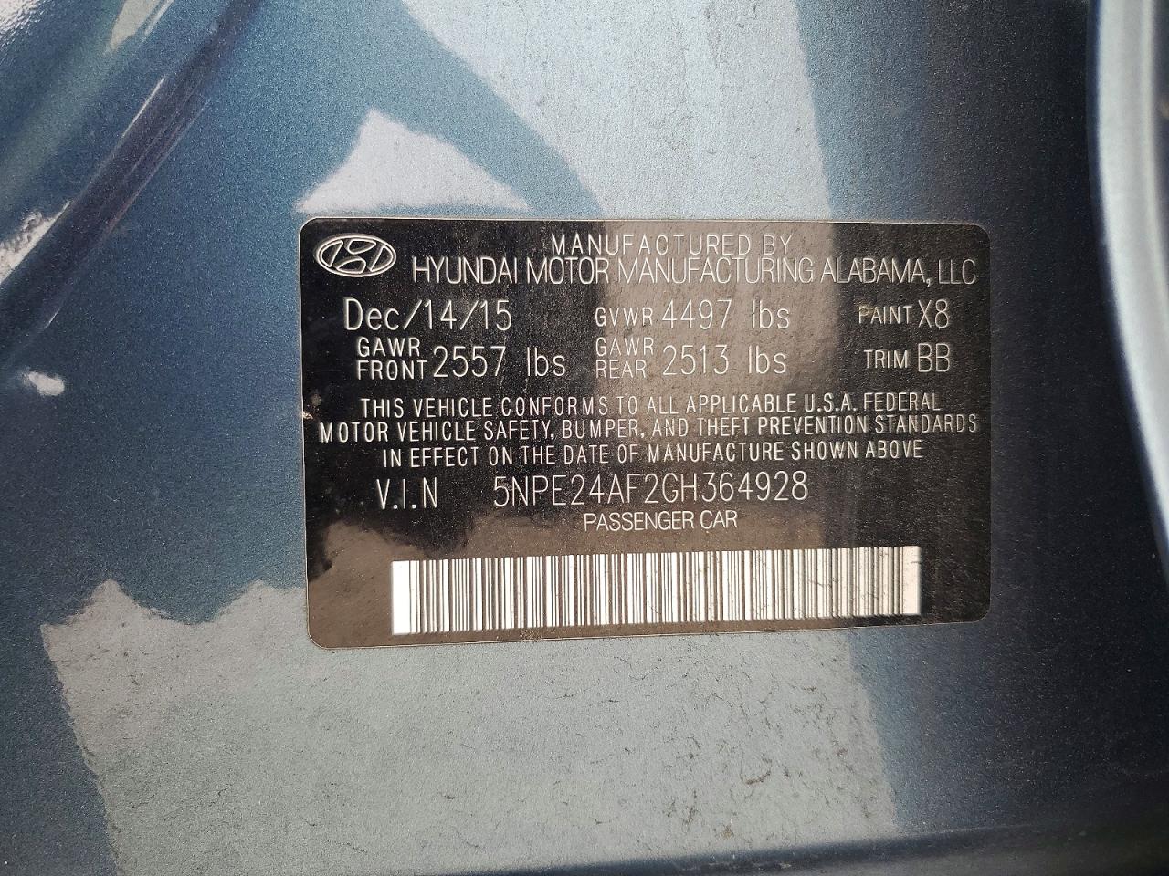 2016 HYUNDAI SONATA photo 25