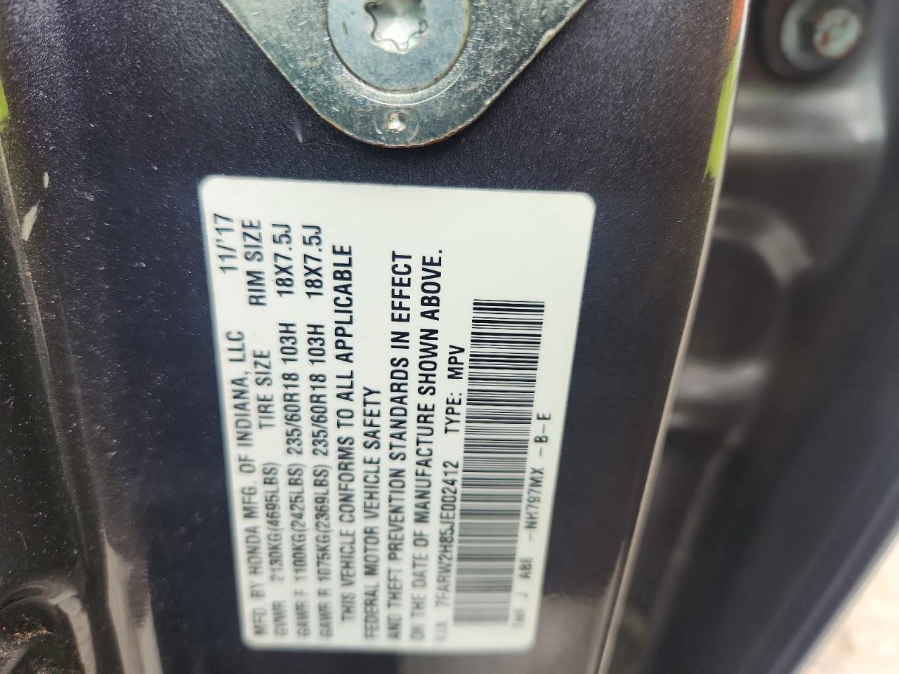 2018 HONDA CR-V EXL photo 37