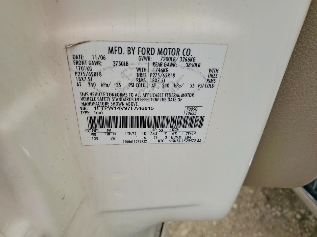 2007 FORD F150 SUPERCREW photo 34