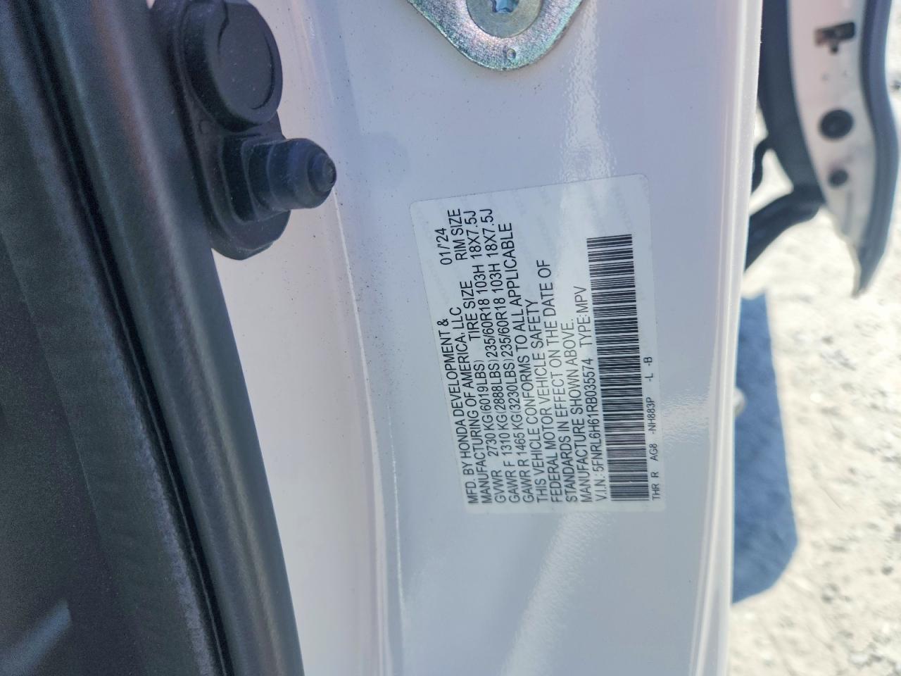 2024 HONDA ODYSSEY EXL photo 14