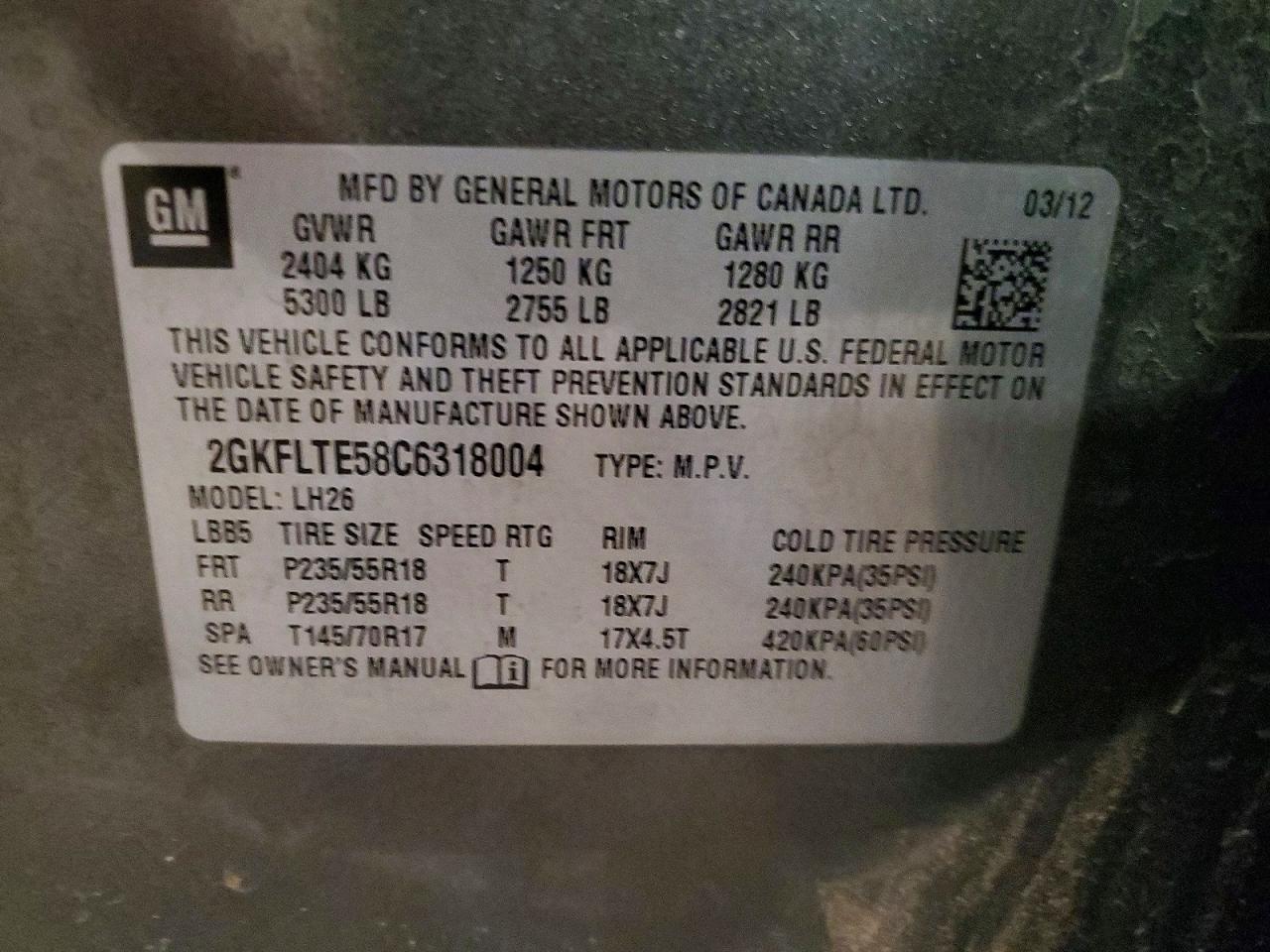 2012 GMC TERRAIN SLE photo 14
