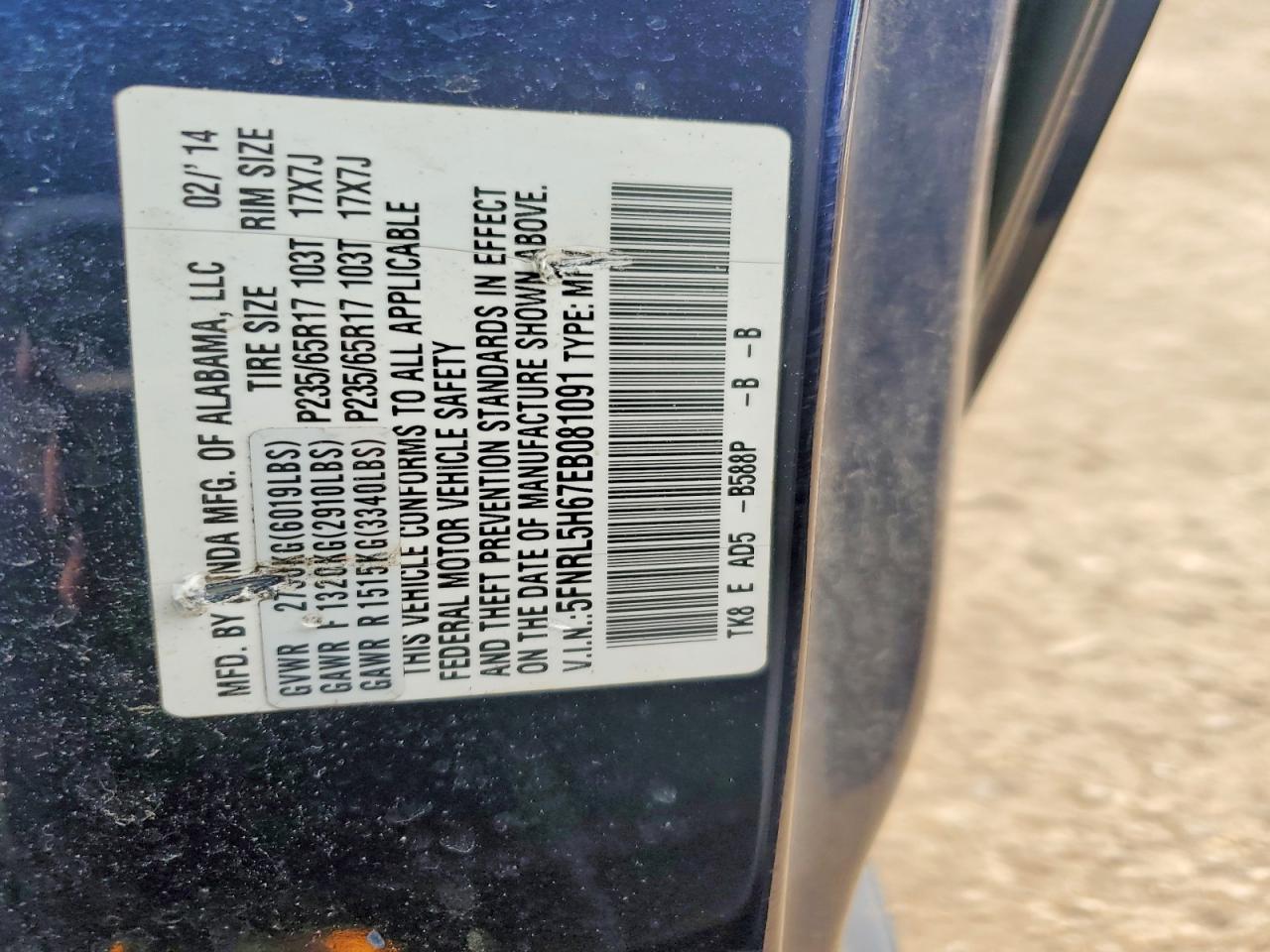 2014 HONDA ODYSSEY EXL photo 23